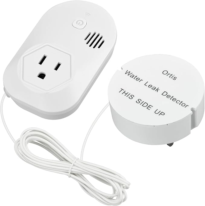 Ortis Water Alarm Leak Detector, 95 dB Loud Alarm, Prevent Serious Floods and by SafeEfficientToolSwitches
