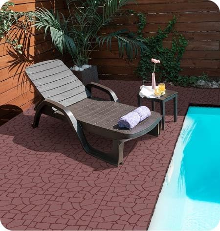 Patio Deck Tiles, Interlocking Deck Tiles, Stone Texture PP Outdoor Floor Tiles - Image 7