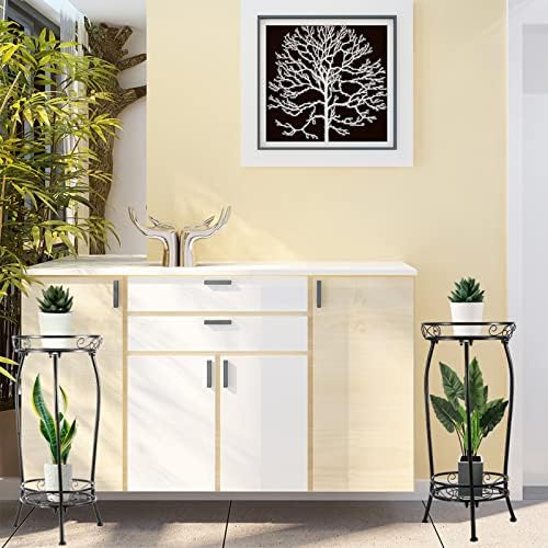 Kavlium Plant Stand Indoor Outdoor, 2 Pack, Tall Metal, 2 Tier 27.1 Inch - Image 4
