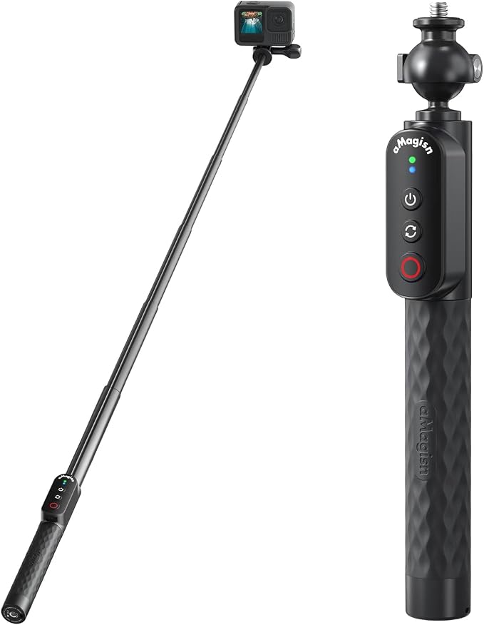 Remote Control Selfie Stick 100CM Stretchable Compatible by Aovee