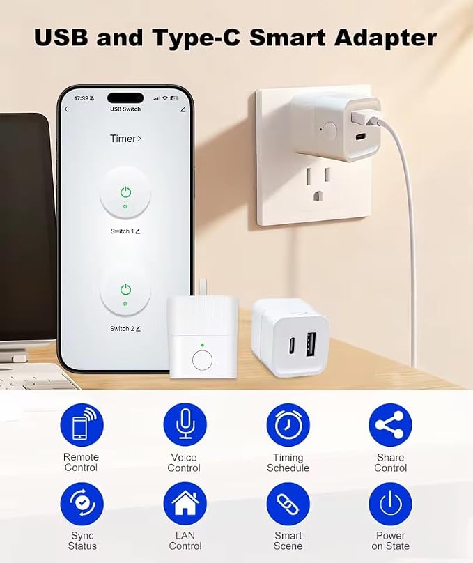 Zigbee 3.0 USB adaptor, Smart 5-12V DC outlet Switch, Remote Timer your USB - Image 4