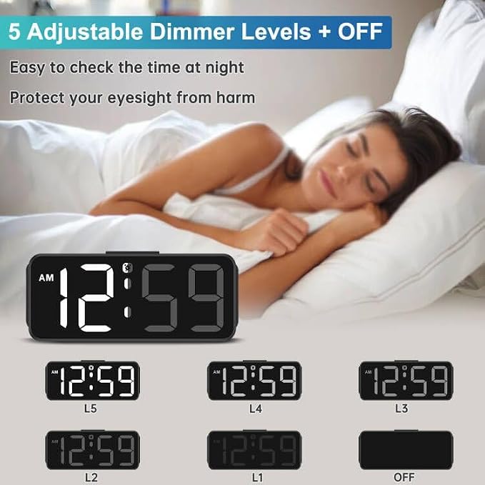 Peakeep Tiny Small Digital Alarm Clock Plug in - Image 4