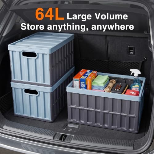 Citylife 2PC 64L Collapsible Storage Bins - Image 2