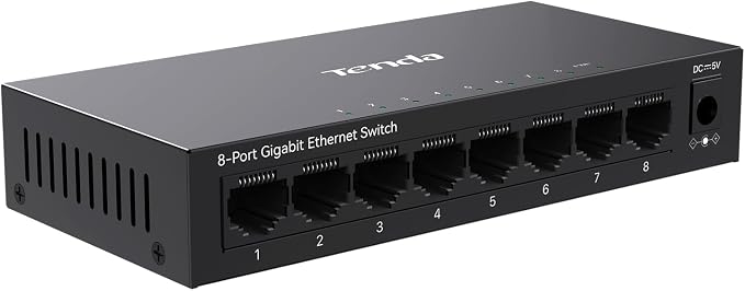Tenda 8 Port Gigabit Switch, Unmanaged Network Switch, Ethernet Switch by Tenda