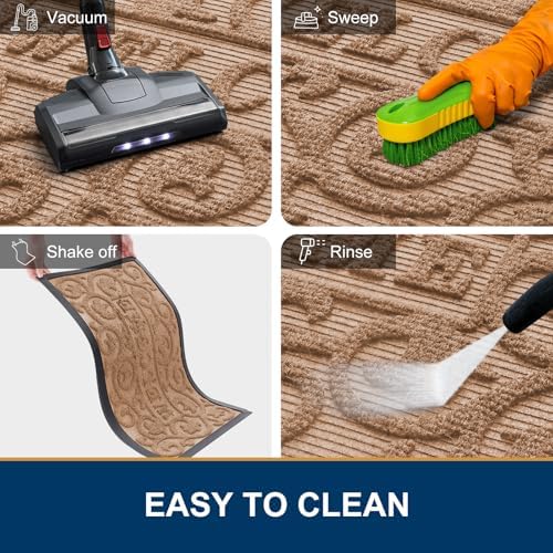 Smiry Front Door Mat Outside Entrance, Low Profile Rubber Doormat - Image 6