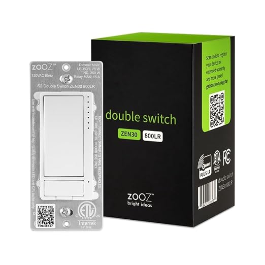 Zooz Z-Wave Long Range Double Switch ZEN30 800LR by ZOOZ
