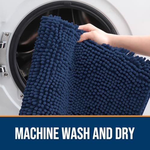 OLANLY Dog Door Mat for Muddy Paws 59x20, Super Absorbent Chenille Mud Mat - Image 5