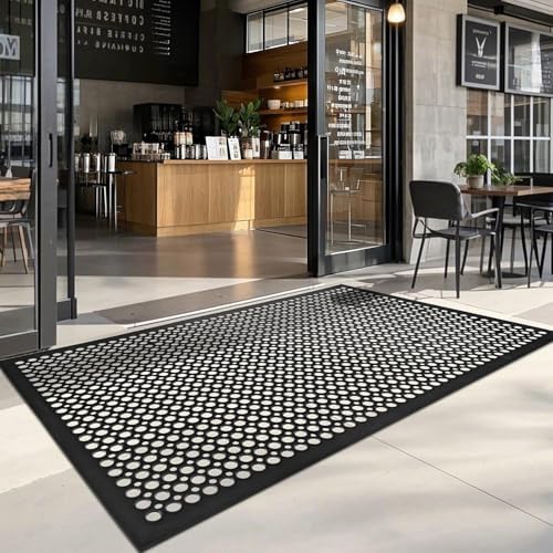 Anti Fatigue Rubber Floor Door Mats Restaurant Kitchen Outdoor Rubber Drainage by Crablux