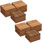 Yaheetech 54PCS Deck Tiles Acacia Wood Interlocking Outdoor Flooring by Yaheetech