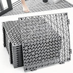 12 Pcs Drainage Mat Modular Interlocking Cushion 11.8" x 11.8" Garage Floor by JOHAHTANG