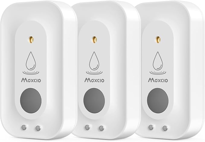 MAXCIO Water Leak Detectors 3 Pack, 110dB Adjustable Smart Water Sensor by YourSmartLifeBeginsNow