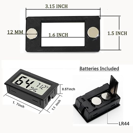 2 PCS Magnetic Temperature and Humidity Monitor - Image 2