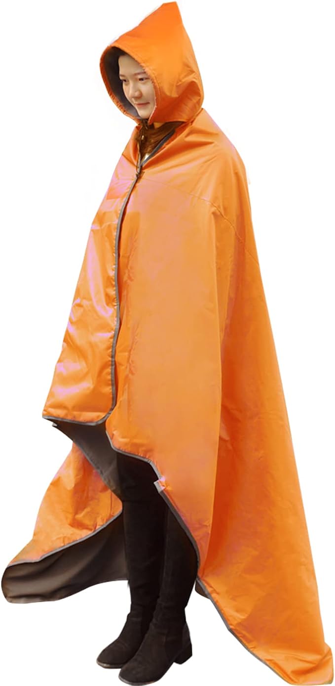 DUKUSEEK Hooded Outdoor Blanket, Extra Large Waterproof Camping Blanket by DUKUSEEK