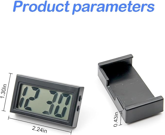 Osilly Mini Digital Clock for Car Dashboard, Battery Operated & Clear LCD - Image 2