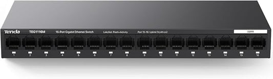 Tenda TEG1116M 16 Port Gigabit Switch, Unmanaged Ethernet Switch by Tenda