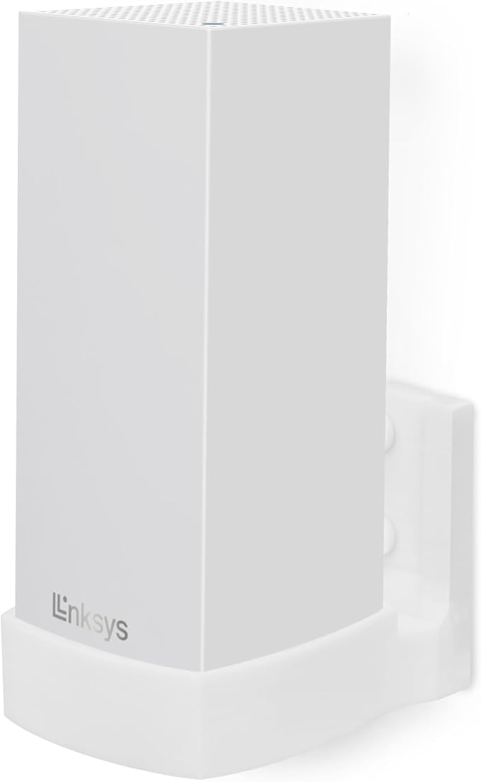 Wall Mount for Linksys MX4200 Mesh WiFi 6 Router, Adhesive & Screw-in Mounting by Brainwavz