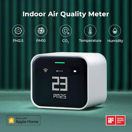 Qingping Air Monitor Lite, Apple HomeKit Compatible Wi-Fi Indoor Air Quality - Image 2