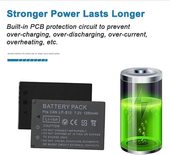 LP-E12 Camera Battery Multifunctional Charger Set Compatible - Image 6