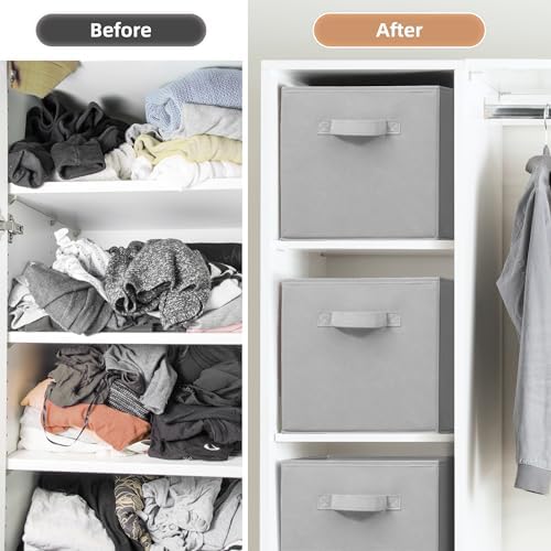 STORAGE MANIAC Storage Cubes, 11 Inch 10 Pack Collapsible Fabric Shelf Bins - Image 4