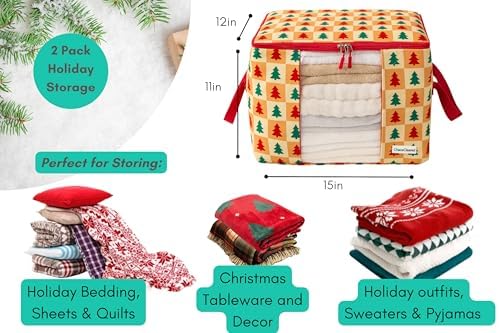 Chaos Cleared Canvas Storage Bags Designer Organizer 2 Pack – Seasonal Storage - Image 2