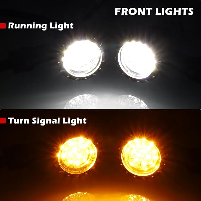 TSUNG 4PCS Motorcycle Bullet LED Front Rear Turn Signal Light SMD Blinker - Image 3