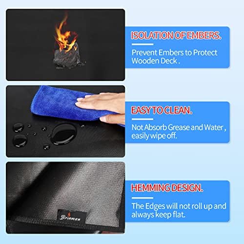 40" Fire Pit Mat for Solo Stove Bonfire, Round Fireproof Firpit Mats under Fire - Image 6
