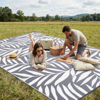 Smiry Outdoor Rug 9x12 ft Waterproof Reversible Leaf Mat - Image 4
