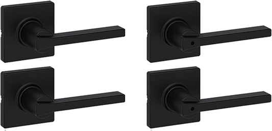 Kwikset Casey Hallway Passage and Bed/Bath Privacy Door Handle 4 Pack, 2 by Kwikset