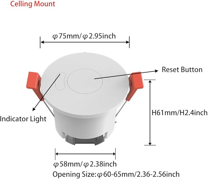 Presence Sensor, WenzhiIoT Smart Motion Sensor Zigbee 24 GHz Radar MmWave - Image 2