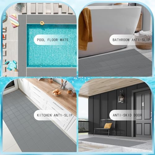 Tondiamo Pool Mats Non Slip Drainage Floor Pool Deck Mats, 3X 30 Ft - Image 6