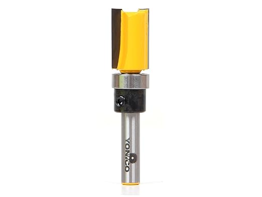 YONICO Router Bits Pattern Bit Flush Trim 1/2-Inch Diameter 1/4-Inch Shank by Yonico