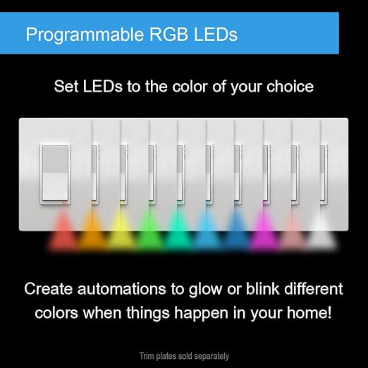 HomeSeer Smart Light Switch, 800 Series Long Range Z-Wave Technology, Includes - Image 3