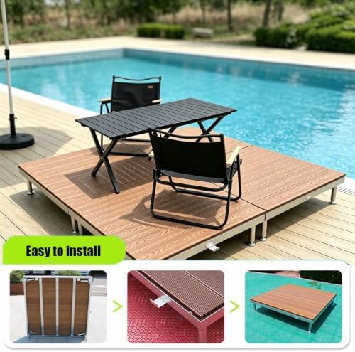 33"x33" Interlocking Decking Tiles, Floating Deck Kit - Image 7