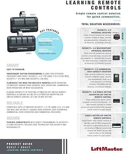 LiftMaster 892LT Two-Button Security+ 2.0 Learning Garage Door Opener Remote - Image 5