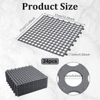 24 Pack Non Slip Shower Floor Mat, 12.2x12.2Inch Soft PVC Non Slip Shower Floor - Image 2