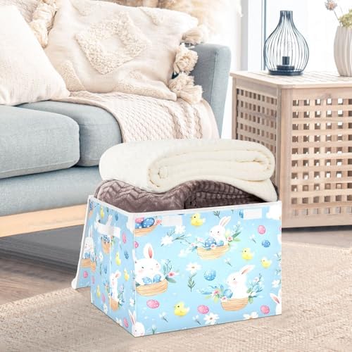 Bolaz Cute Bunny Easter Egg Pattern Storage Bins - Image 5