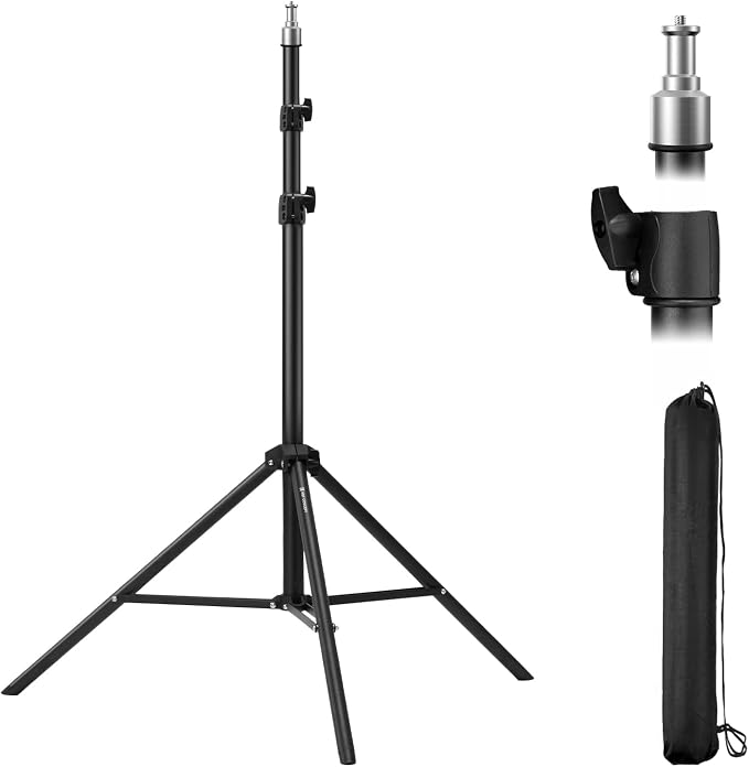 K&F CONCEPT Light Stand for Photography, 7.5ft/2.3M Portable Extendable Photo by KFCONCEPT