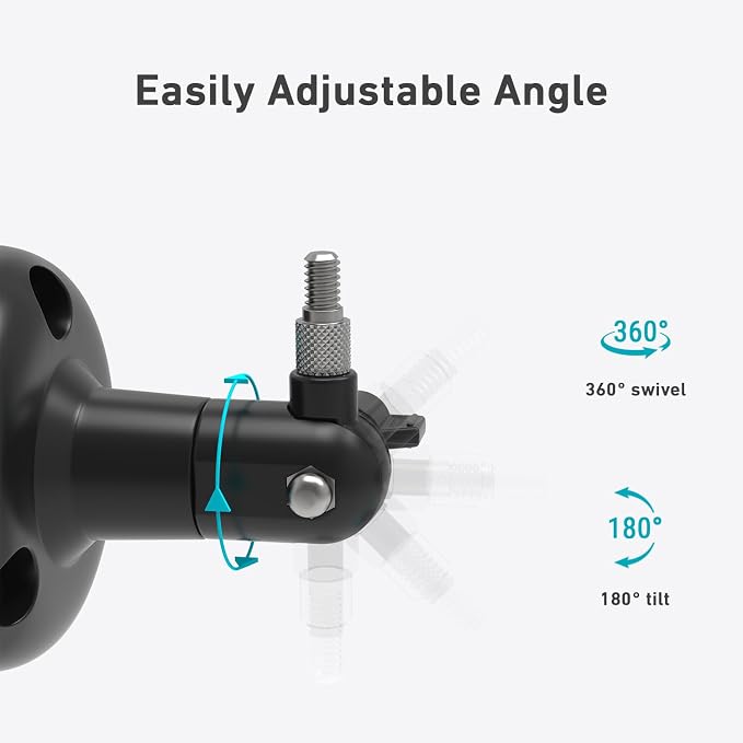 Holicfun 360° Adjustable Indoor/Outdoor Security Camera Wall Mount - Image 3