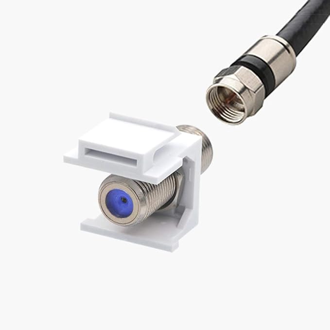 VCE Coax Keystone Jack Insert 3GHz Coaxial Cable Connector, F-Type RG6 Cable - Image 3