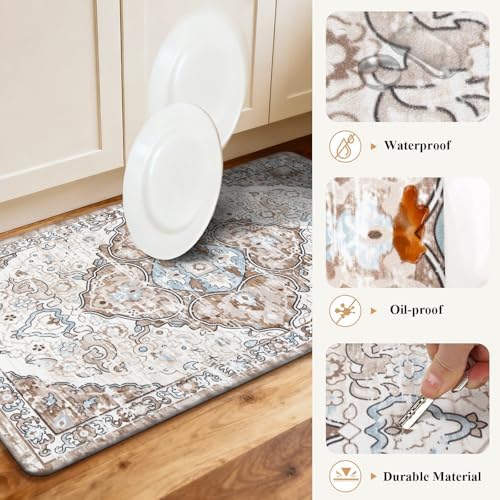 Ileading Anti Fatigue Kitchen Rugs Sets of 2 Cushioned Kitchen Mats - Image 5