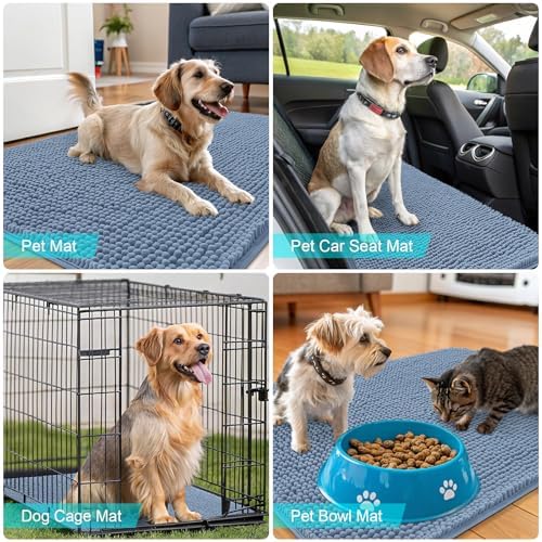 OLANLY Dog Door Mat for Muddy Paws 70x46, Super Absorbent Chenille Mud Mat - Image 7