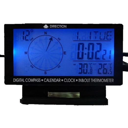 Digital Car Thermometer Black by MadeforAuto