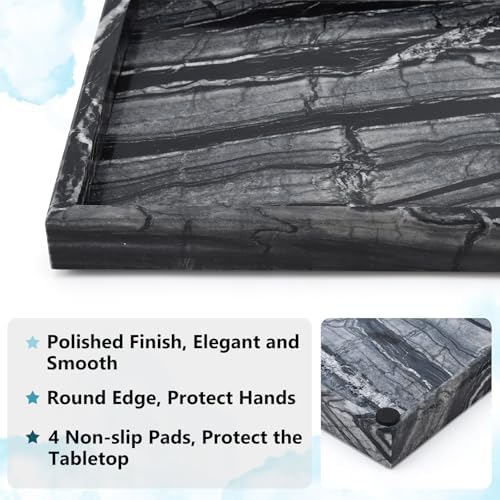Real Natural Marble Tray for Bathroom, Kitchen Counter & Desktop - Image 3
