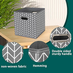 Black Foldable Storage Cubes Bins, Fabric Storage Box Cubes Organizer Baskets - Image 7