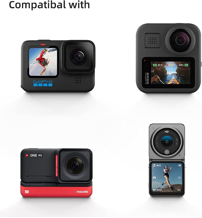 Aluminum 360 Degree Rotation Camera Swivel Mount, Vertical Metal Bracket - Image 7