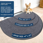 OLANLY Half Circle Front Door Mat 47x32, Waterproof Heavy-Duty Doormat - Image 2