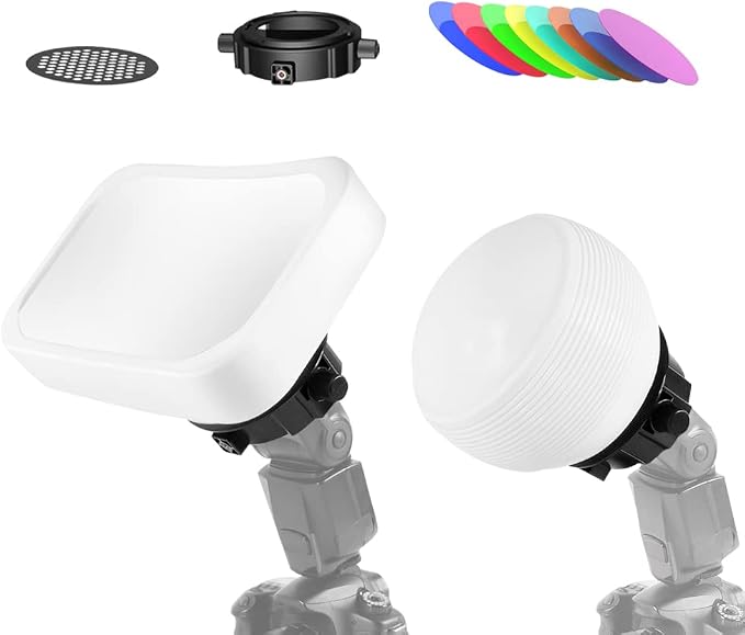 Photography Lighting Flash Diffuser Set, LENSGO Professional Flash Kit Flash by LENSGO