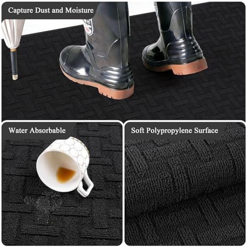 Ileading Indoor Door Mat 3x5ft, Absorbent Muddy Mats - Image 4