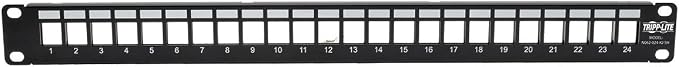 Tripp Lite 24-Port 1U Shielded Blank Cutouts Patch Panel, Rackmount - Image 3