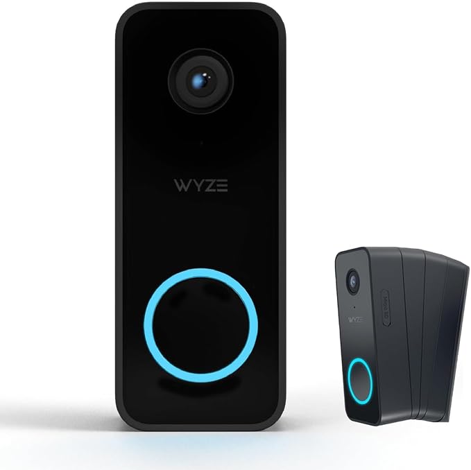 Doorbell Camera v2 + Wedge Kit, 2K Smart Video Doorbell by WyzeLifestyle